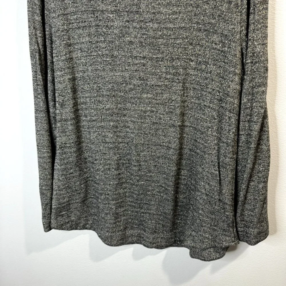 Talbots Cowl Neck Sweater Size XL Extra Large Gray Gold Brown Knit Stretch Shirt - Picture 6 of 9